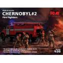 Chernobyl 2. Fire Fighters (AC-40-137A firetruck 4 figures diorama base with background)