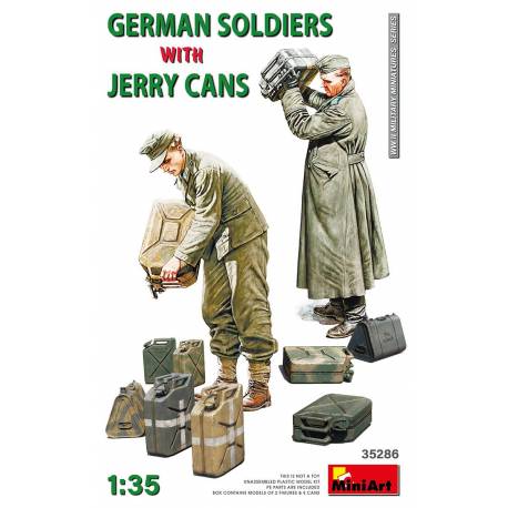 GERMAN SOLDIERS WITH JERRY CANS