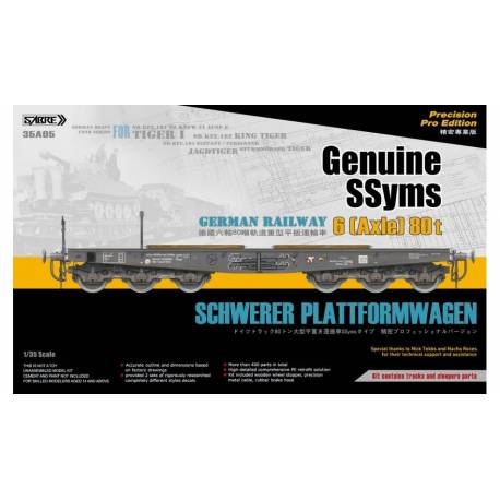 Geniune SSyms - German Railway SCHWERER PLATTFORMWAGEN 6-Axle 80ton