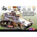 MIDDLE EAST BRITISH VEHICLE CAMOUFLAGE 6x 22ml acrylic colours 