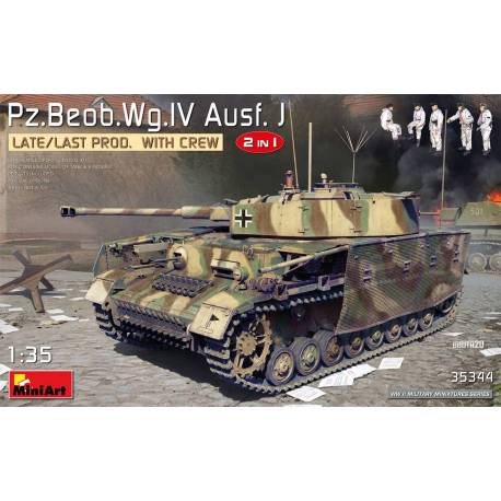 Maquette char Pz.Beob.Wg.IV Ausf. J LATE/LAST PROD. 2 IN 1 W/CREW|Miniart|35344|1:35