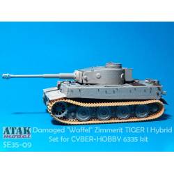 DAMAGED "WAFFEL" ZIMMERIT TIGER I HYBRID 