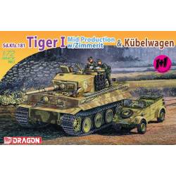 Sd.kfz.181 Tiger I Mid Production w/Zimmerit & kubelwagen 