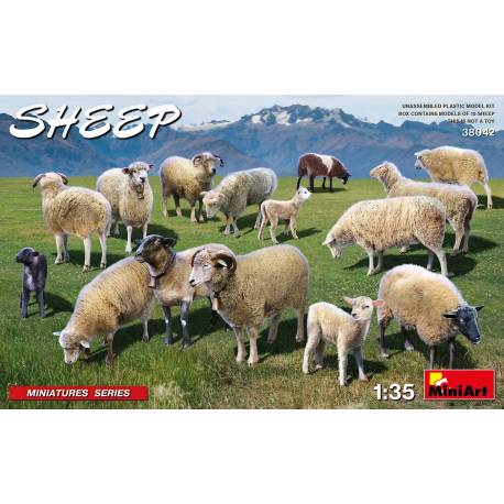 Maquette figurine MOUTONS|SHEEP|Miniart|38042|1:35