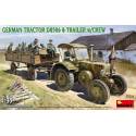 GERMAN TRACTOR D8506 & TRAILER w/CREW