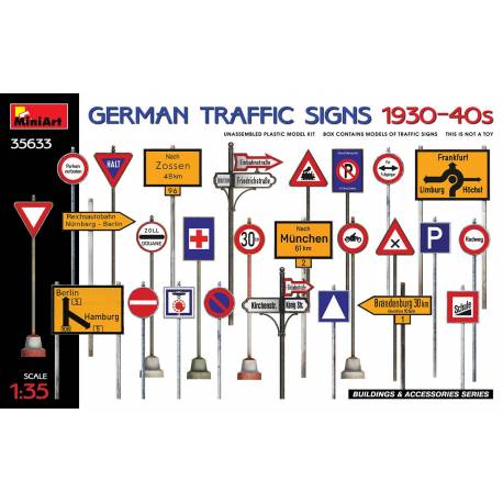 Maquette Diorama GERMAN TRAFFIC SIGNS 1930-40s|1:35|MiniArt|35633