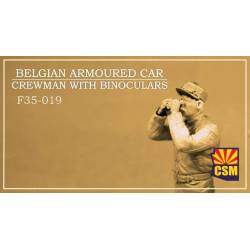 Belgian Armoured car crewman with binoculars