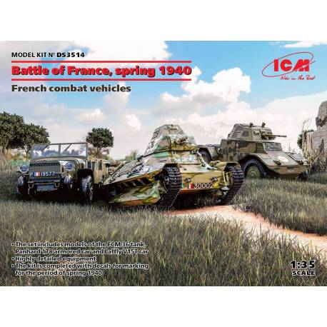 Battle of France, spring 1940 (Panhard 178 AMD-35, FCM 36, Laffly V15T)