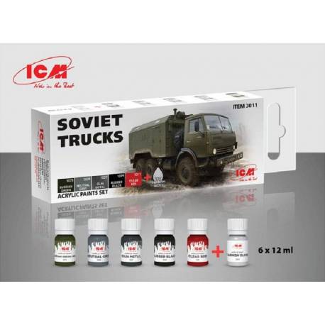 Acrylic paint set for Soviet trucks