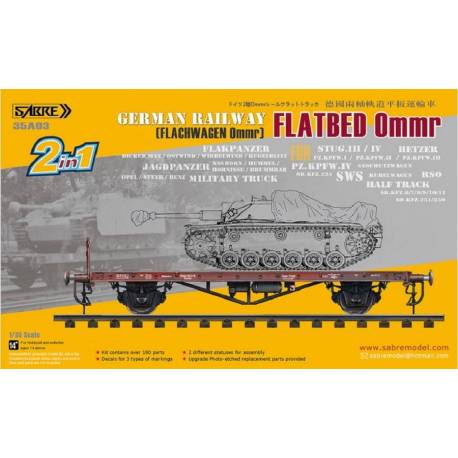 Geniune SSyms - German Railway SCHWERER PLATTFORMWAGEN 6-Axle 80ton