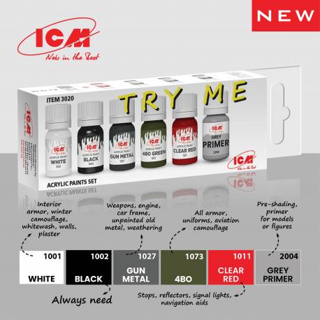 Acrylic paint set “TRY ME”