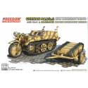 Sd.Kfz.2 Kettenkraftrad with Cart & Sdkfz 302 Goliath Freedom Model Kits 16002 1/16ème maquette char promo