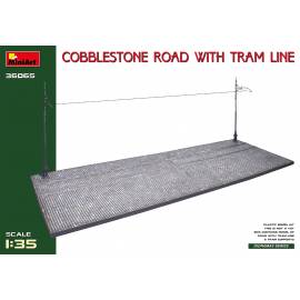 COBBLESTONE ROAD WITH TRAM LINE