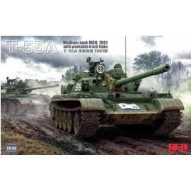 T-55A Medium Tank Mod. 1981 with workable track links