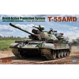 T-55AMD Drozd Active Protection System with Workable Track Links
