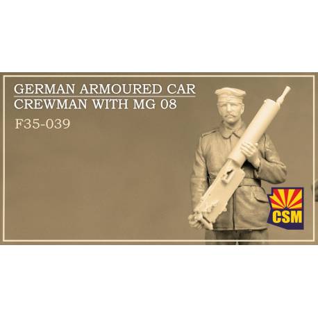 German armoured car crewman with MG 08