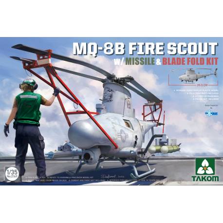Maquette drone MQ-8B Fire Scout w/missile and blade fold kit|TAKOM|2169|1:35