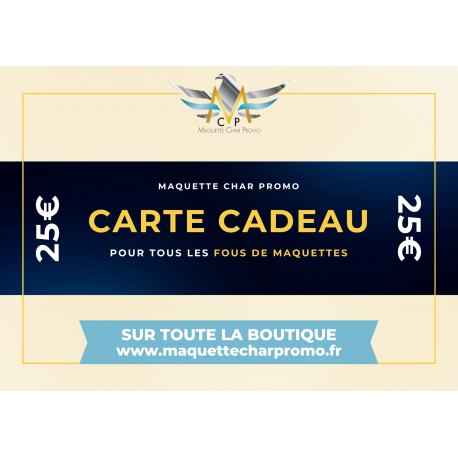 E-carte Cadeau Maquette Char Promo