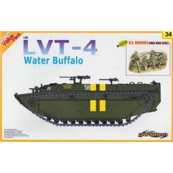 LVT-4 Water Buffalo + U.S. Marines Iwo Jima 1945 Figures Set 