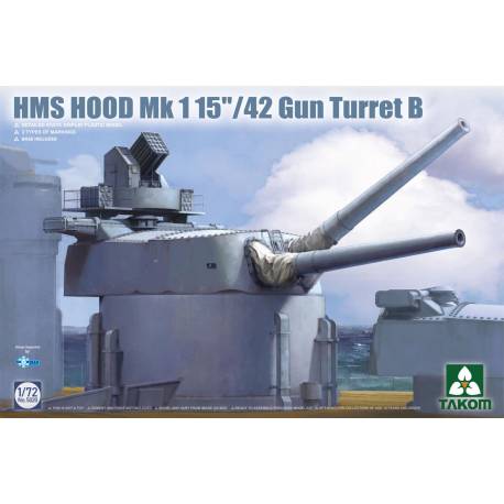 Maquette canon HMS Hood 15"/42 Mk1 Gun Turret B|TAKOM |5020|1:72