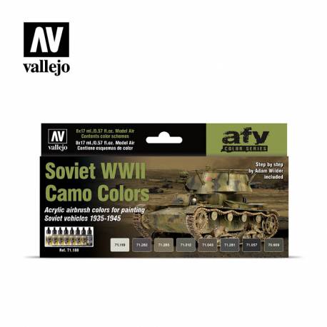 SET DE PEINTURE SOVIET WWII CAMOUFLAGE VALLEJO|8X17ml|71188