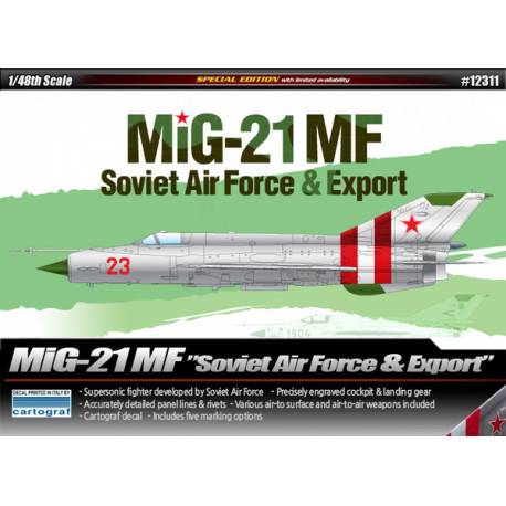 Maquette Avion MIG-21MF Soviet Forces & Export Special Edition|ACADEMY|12311|1:48