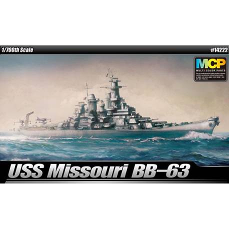 Bateau USS Missouri BB-63 Multi-Color Parts|ACADEMY|14222|1:700