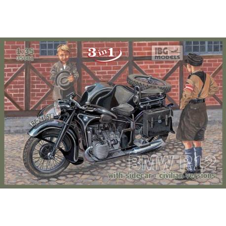 BMW R12 with sidecar civilian versions IBG models|IBG35001|1:35