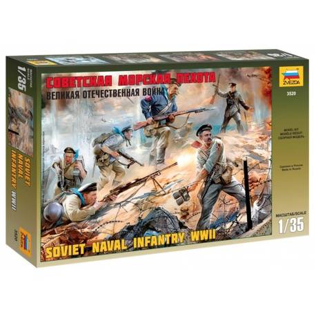 Maquette figurine Infanterie navale soviétique WWII|ZVEZDA|3520|1:35