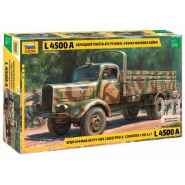 Maquette Camion WWII German Heavy 4WD Cargo Truck L 4500 A Schwerer Lkw 4,5 t|ZVEZDA|3596|1:35