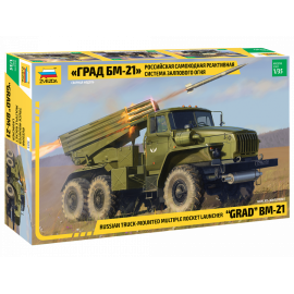 Maquette camion lance roquette Multiple Rocket Launcher BM-21 "Grad"|ZVEZDA|3655|1:35