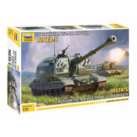 Maquette Char Russian 152 mm Self-Propelled Howitzer MSTA-S|ZVEZDA|5045|1:72