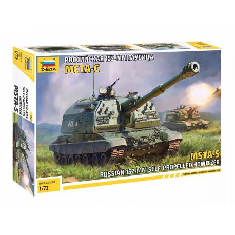 Maquette Char Russian 152 mm Self-Propelled Howitzer MSTA-S|ZVEZDA|5045|1:72