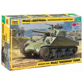 Maquette Char Medium tank M4A2 Sherman 75mm|ZVEZDA|3702|1:35