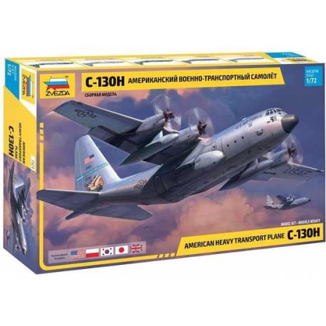 Maquette avion American heavy transport plane C-130H|ZVEZDA|7321|1:72