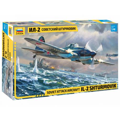 Maquette avion Soviet attack aircraft IL-2 Shturmovik|ZVEZDA|4825|1:48