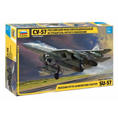 Maquette avion Russian fifth-generation fighter SU-57|ZVEZDA|4824|1:48