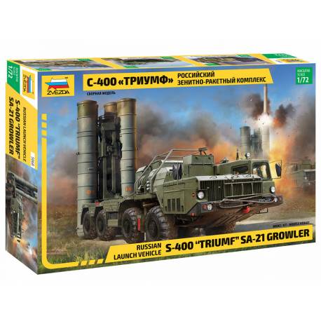 Maquette S-400 «Triumf» SA-21 Growler Russian launch vehicle|ZVEZDA|5068|1:72