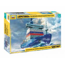 Maquette bateau Russian nuclear-powered icebreaker project 22220 "ARKTIKA"|ZVEZDA|9044|1:350