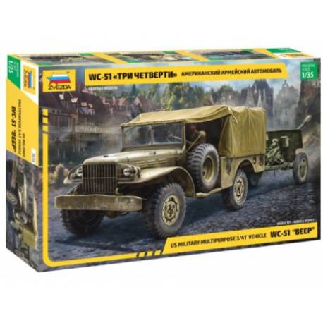 Maquette voiture us military multipurpose 3/4t vehicle WC-51 "BEEP"|ZVEZDA|3656|1:35