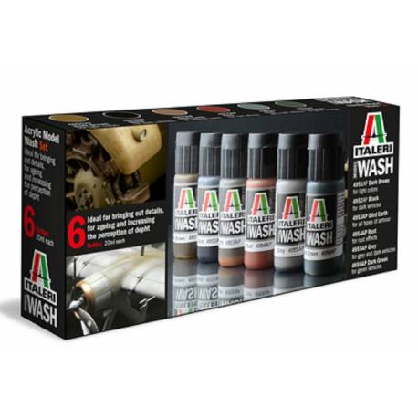 ACRYLIC MODEL WASH SET (6 bottles 20ml)