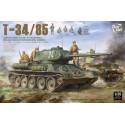 T-34/85, Composite Turret, 112 Plant w/5 Resin Figures, Metal Gun Barrel, Workable Tracks