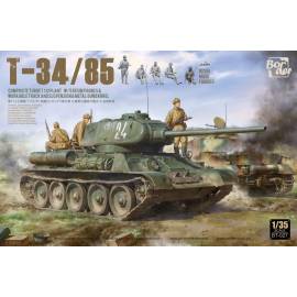 T-34/85, Composite Turret, 112 Plant w/5 Resin Figures, Metal Gun Barrel, Workable Tracks