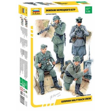 Maquette figurine GERMAN HALFTRACK CREW|ZVEZDA|3585|1:35