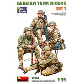 GERMAN TANK RIDERS SET 1. RESIN HEADS