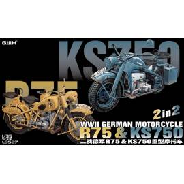 WWII German Motorcycle R75 & KS750 2 in 2