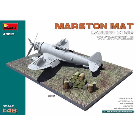 MARSTON MAT LANDING STRIP w/BARRELS