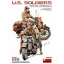 U.S. SOLDIERS WITH WLA MOTORCYCLES