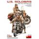 U.S. SOLDIERS WITH WLA MOTORCYCLES