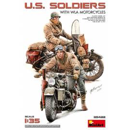 U.S. SOLDIERS WITH WLA MOTORCYCLES